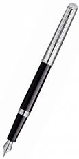 Ручка перьевая WATERMAN Hemisphere Deluxe (S0921090) Black CT (F) чернила: синий нержавеющая сталь перо нержавеющая сталь палладиевое покрытие