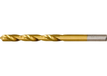 Сверло Matrix по металлу, 2,5 мм, HSS, нитридтитановое покрытие, цилиндрический хвостовик